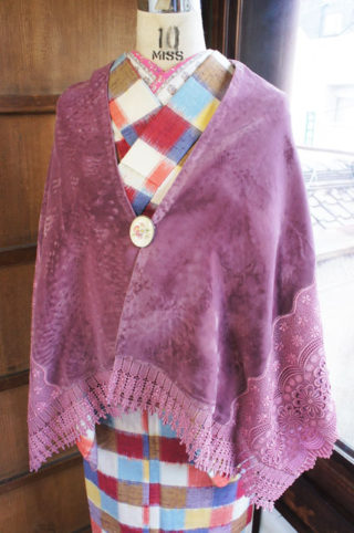 ☆新商品UP☆冬のお供にベロアショールと羽織りやコート&襦袢